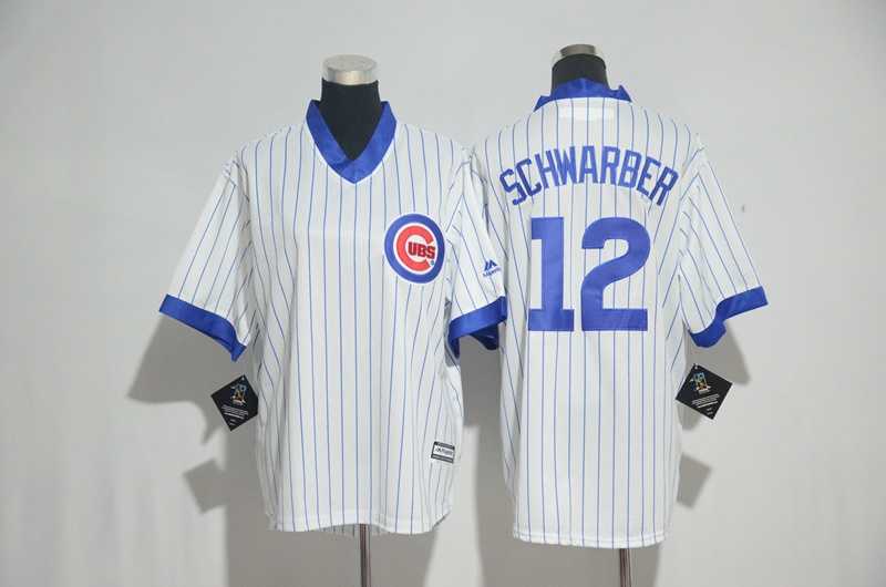 Chicago Cubs #12 Kyle Schwarber White Cooperstown New Cool Base Stitched Jersey,We sell and wholesale Chicago Cubs #12 Kyle Schwarber White Cooperstown New Cool Base Stitched Jersey on line form chian!